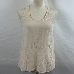 Everlane Silk Shell Top 0 Cream Sleeveless